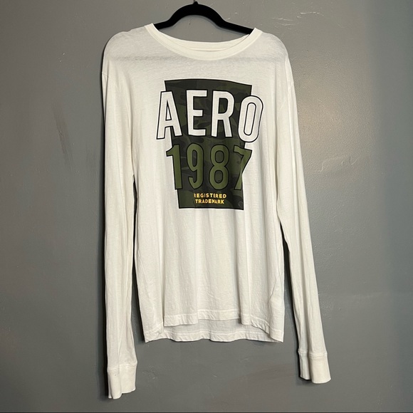Aeropostale Other - Aeropostale 1987 White & Camouflage Long Sleeve T-Shirt
